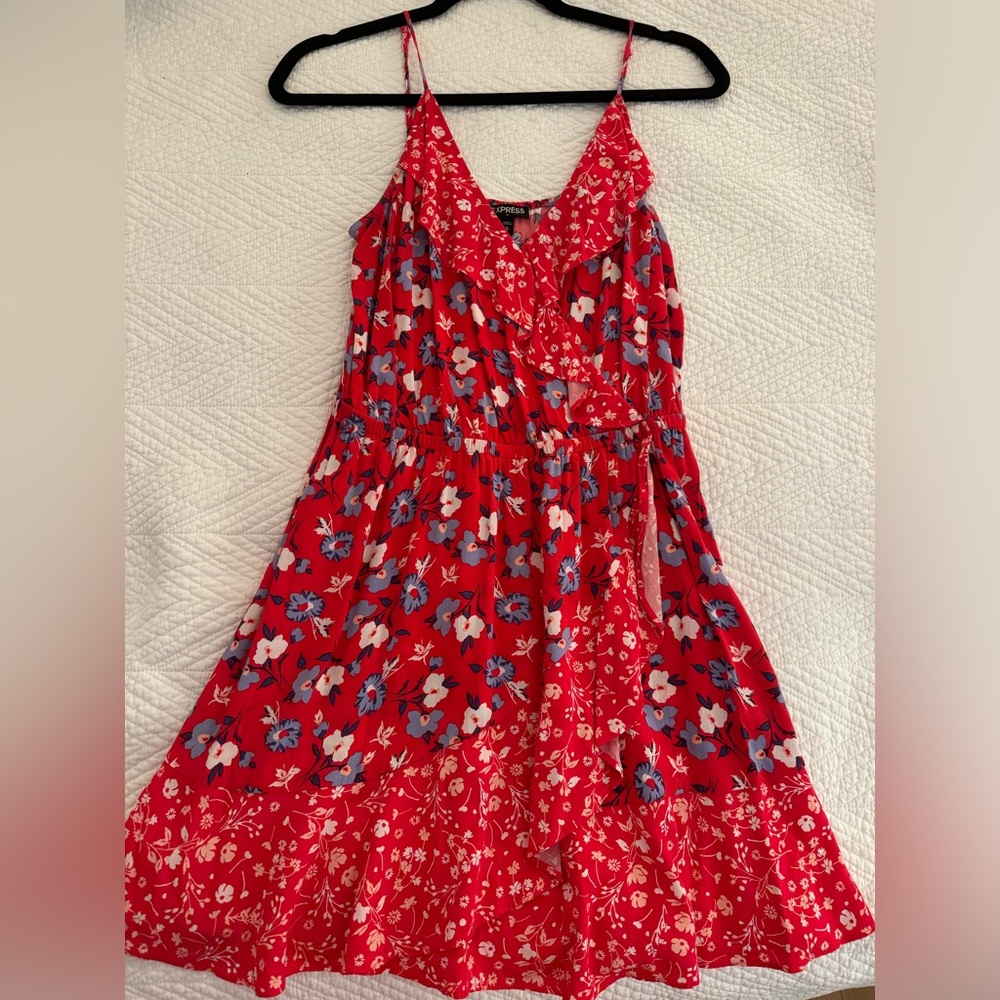Red Floral Mini Dress